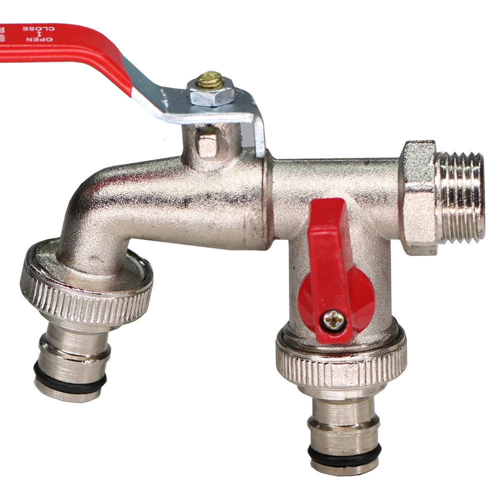Garden Tools Brass Water Faucet 1/2 Outside Inside Used Easy Turn On/Off Lever Handle Watering Supply Taps Ball 250605