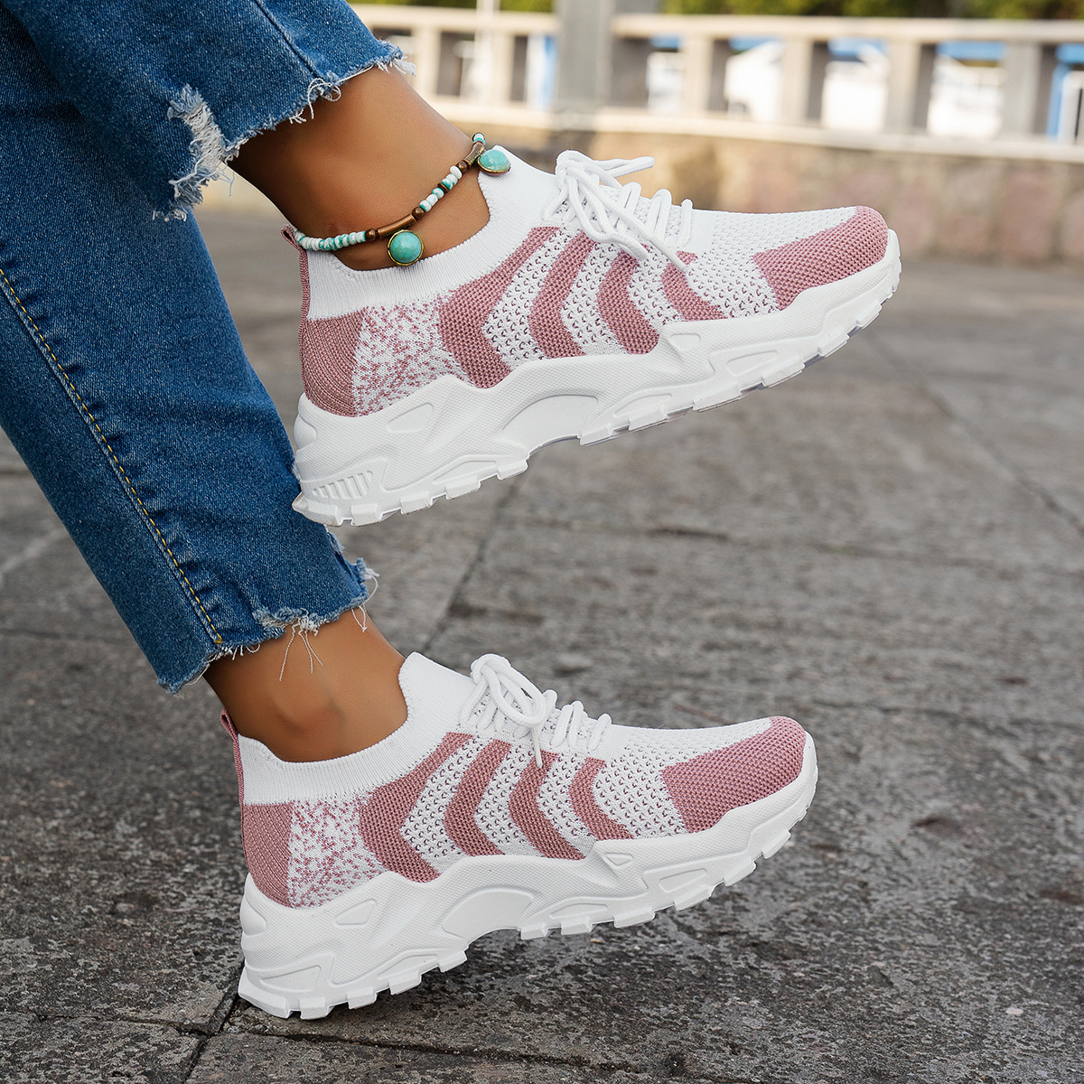 Casual Flyknit Summer Women S Versatile Thin Casual Shoes Breathable Sports Mesh Shoes Women Ddmysaturn