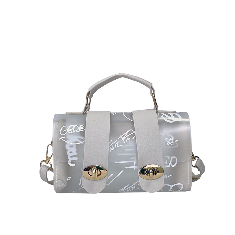 Top brand high-quality new free designer bag transparent jelly pouch 2025 new PVC printed graffiti Cambridge bag beach crossbody bag brand new free de