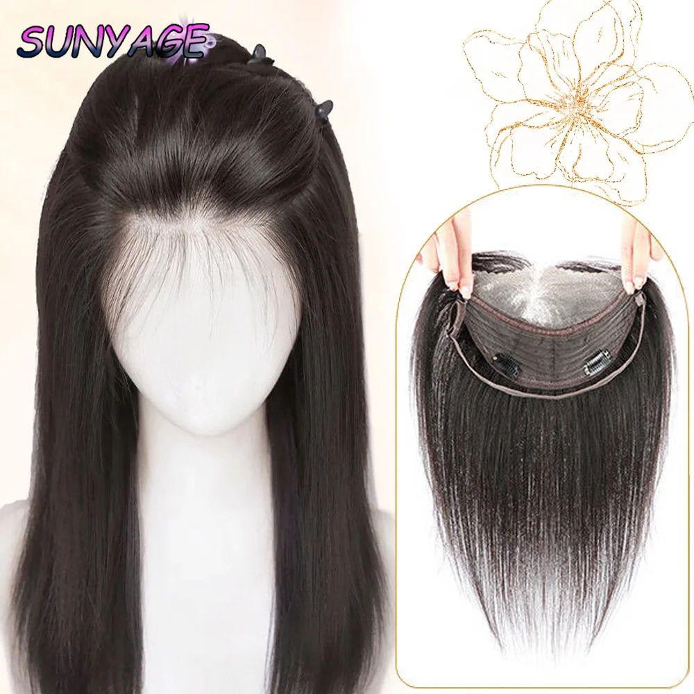 Topper With Hair Bangs Synthetic Hair Clip In Hair Extensions For Daily Use Hair Accessories 250529