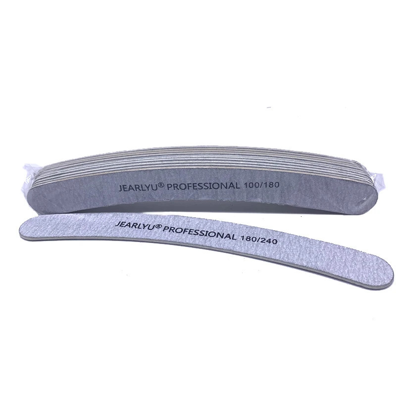 100/180/240 Nail File Professional 10Pcs/lot Portable Manicure Pedicure All UV Gel Banana Grey Pilniczek Do Paznokci Disposable 250605