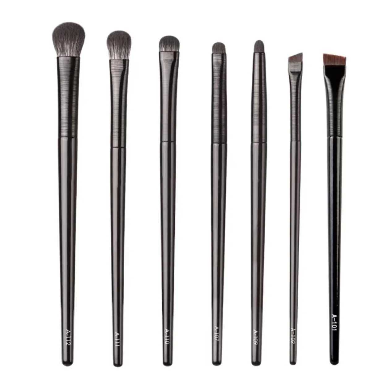 EYE Makeup Brushes Private Label Eye Shadow Eyeliner Eyebrow Brush Make Up Set Black Bag Portable Beauty Tools Wholesale 10setsW250605