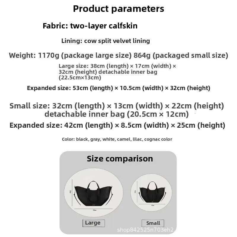 New clothing bag, wing holder extra large capacity single shoulder women's bag commuting handbag, real leather bag2025