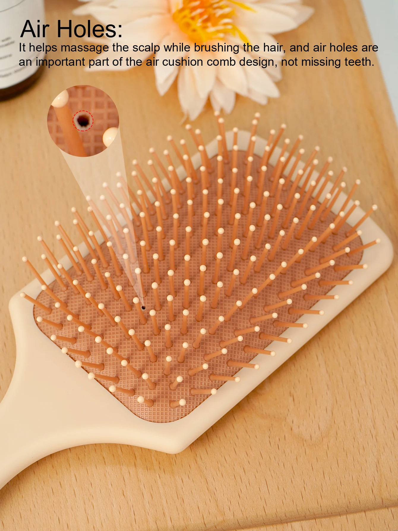 1pc Personalized Customized Air Cushion Hairbrush for Girls Bride Bridesmaid Party Valentines Day Halloween Christmas Gift 250603