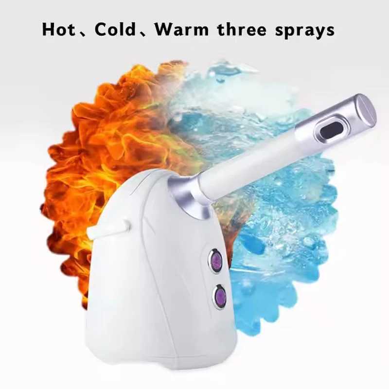Portable Home Salon Using Vapor Ozone Hot Warm Cold Electric Facial Steamer Face Moisturizing Skin Deep Cleansing Nourishing XJ250607