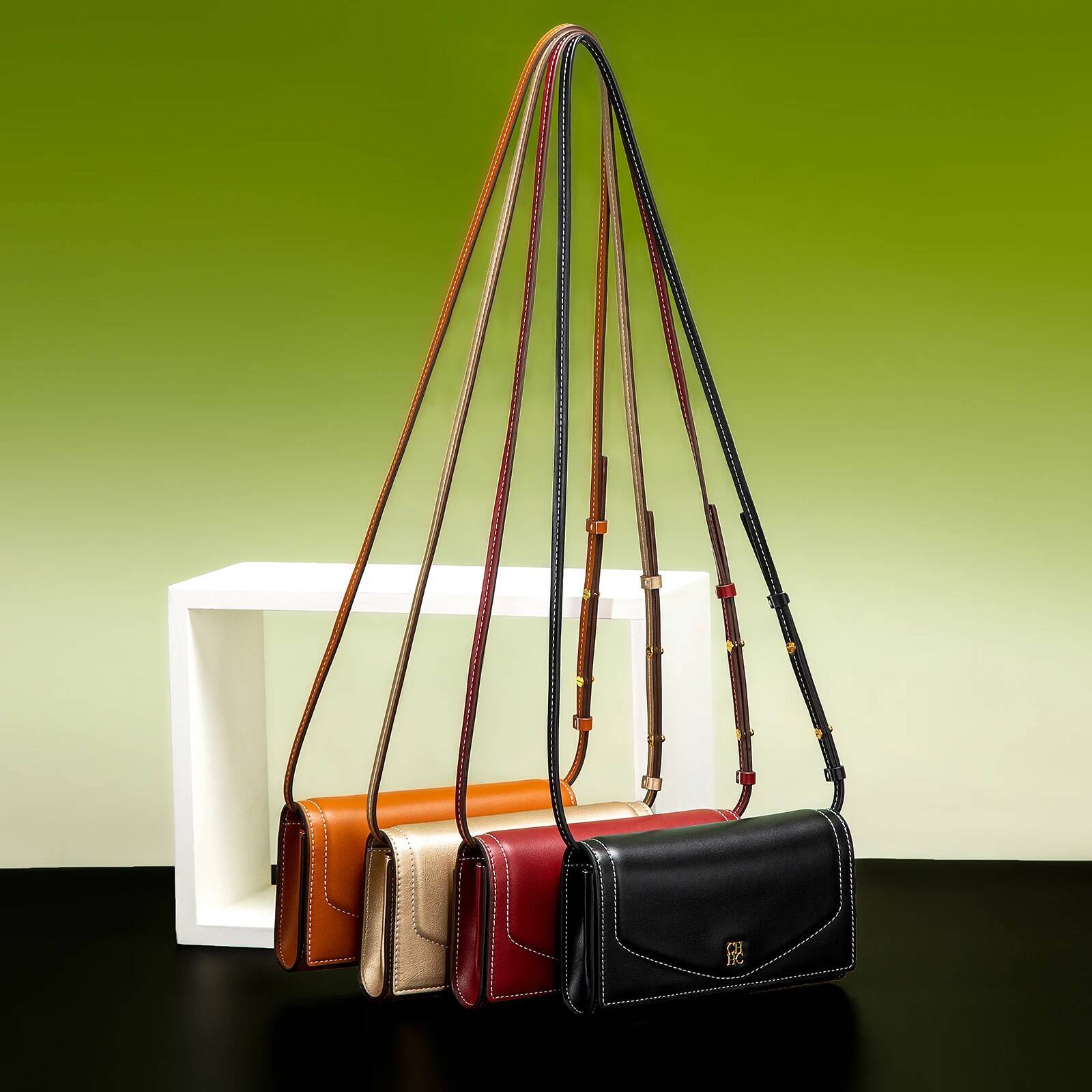 CHCH Crossbody Spring New Flip Small Square Bag Simple Women's Business Wallet Strap Detachable