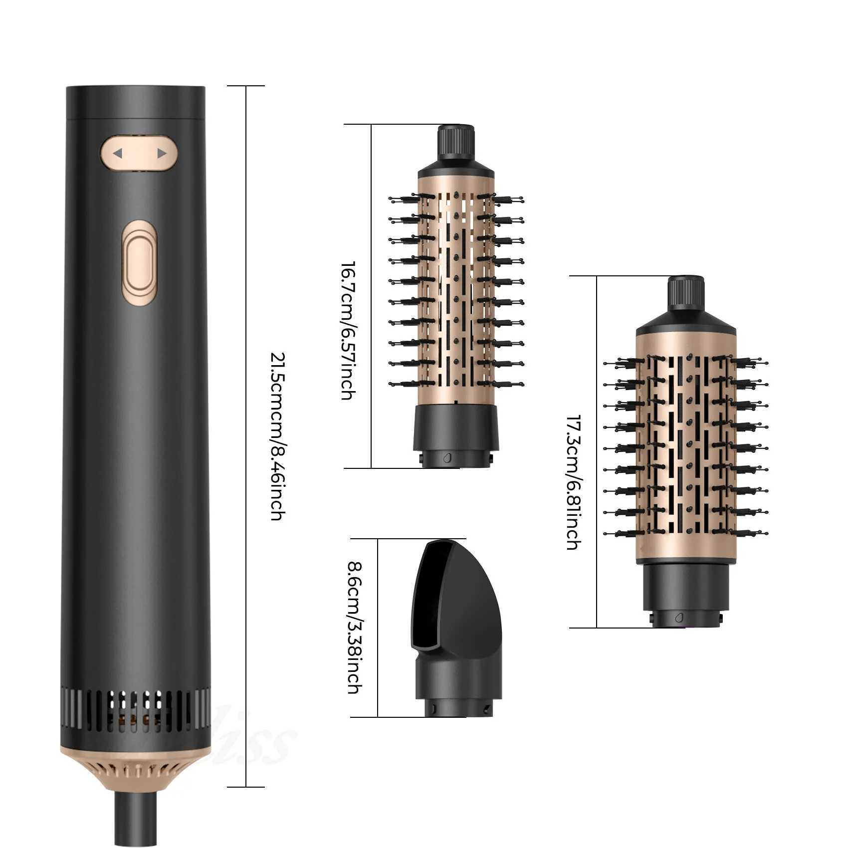 Hair Dryer 5-in-1 Curling Iron Noise Reduction Styling Comb Hot Air Hair Comb Styling Negative Ion Multi-functional Hair Dryer XJ250605