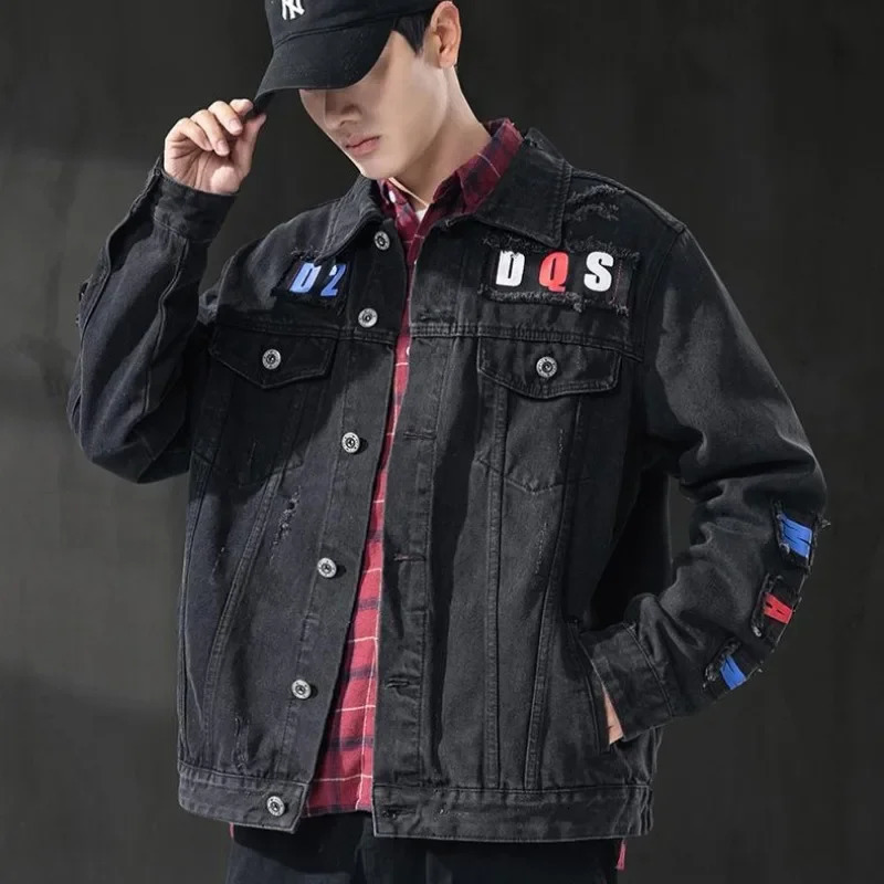 Trendy Denim Jackets Man Ripped With Hole Autumn Lxury of Fabric Fast Delvery In Lowest Price High Quality Cowboy Coat for Men 250529