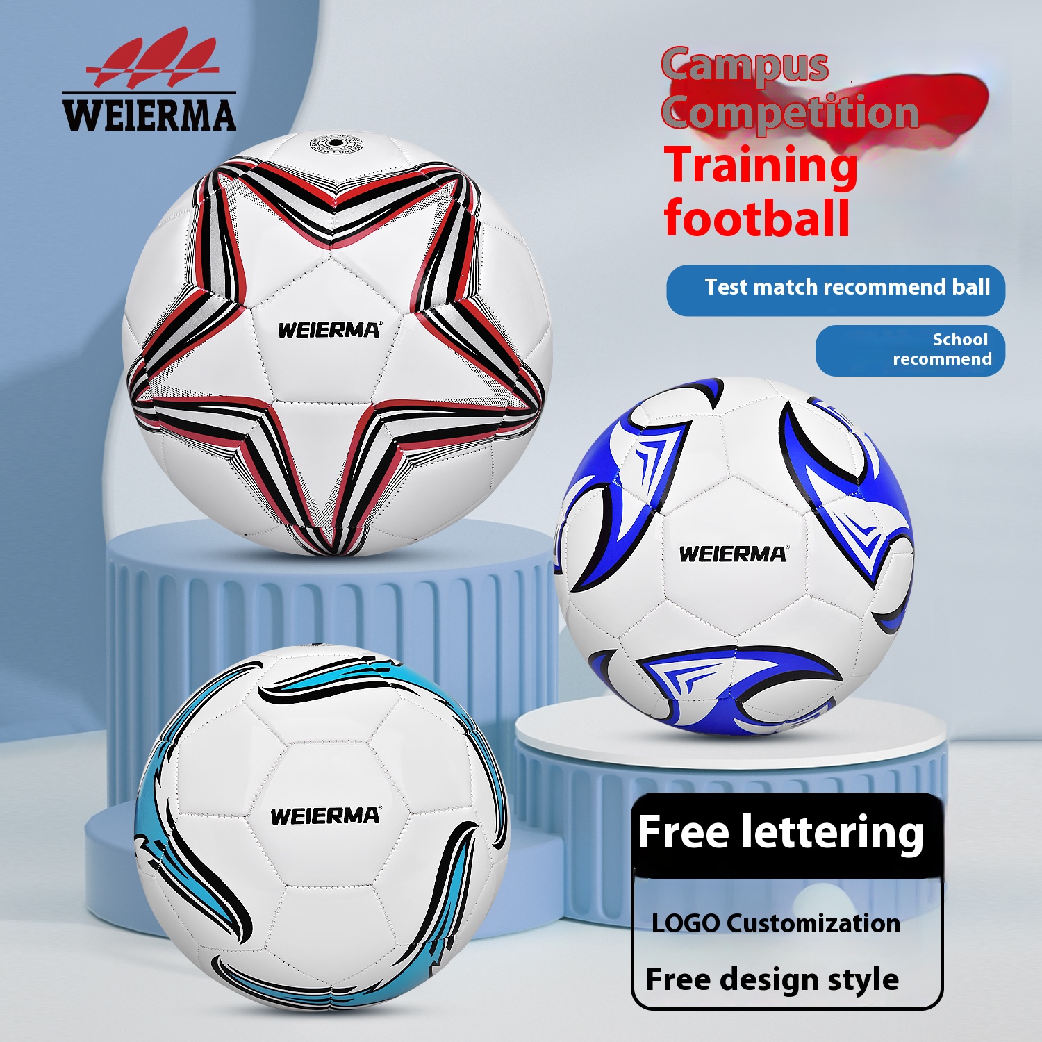 School Game-Approved Soccer Balls - Free Personalized Engraving & Custom Logo for Unforgettable Matches