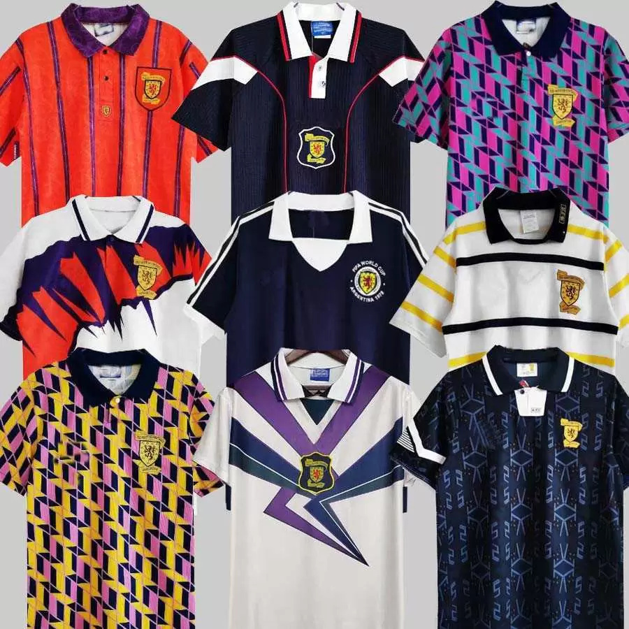 78 82 86 94 98 00 World Cup FINAL Scotland Retro Soccer Jersey McCOIST GALLACHER LAMBERT classic Vintage Leisure Football Shirt