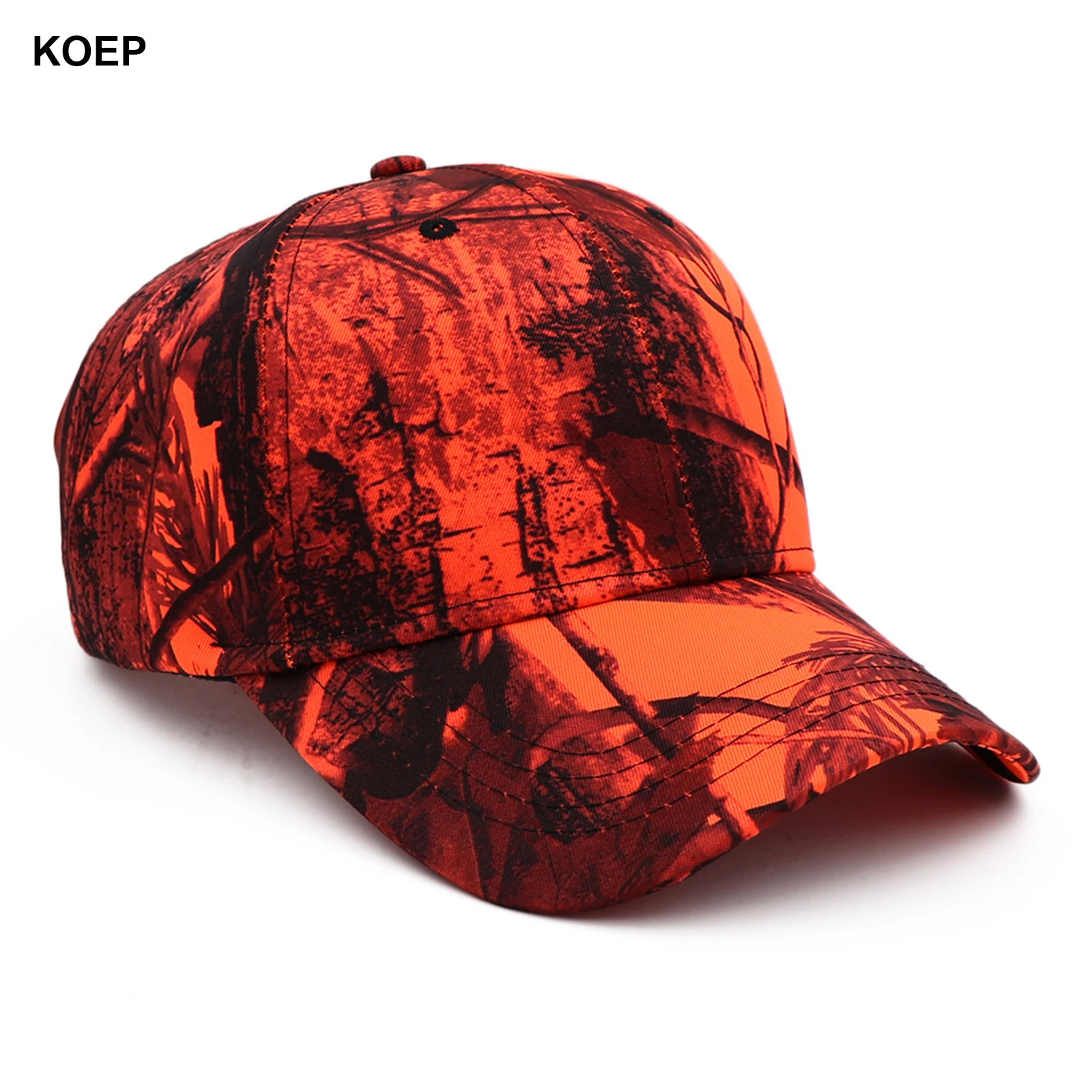 KOEP Jungle Tree Orange Camouflage Cotton Dad Hat Outdoor Fishing Baseball Cap Hunting Hat KBRT5 250603