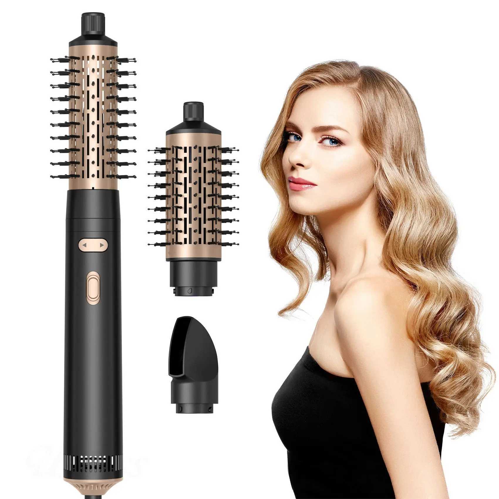 Hair Dryer 5-in-1 Curling Iron Noise Reduction Styling Comb Hot Air Hair Comb Styling Negative Ion Multi-functional Hair Dryer XJ250605