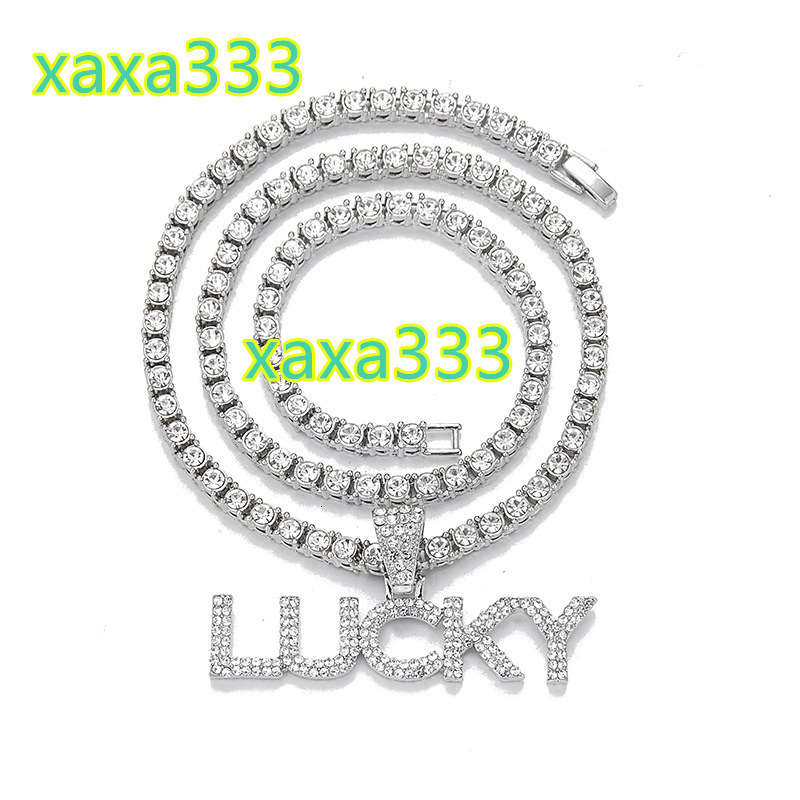 European American High Quality Fashionable Hip-hop Accessory Personalized LUCKY Letter Pendant High-Design Wholesale