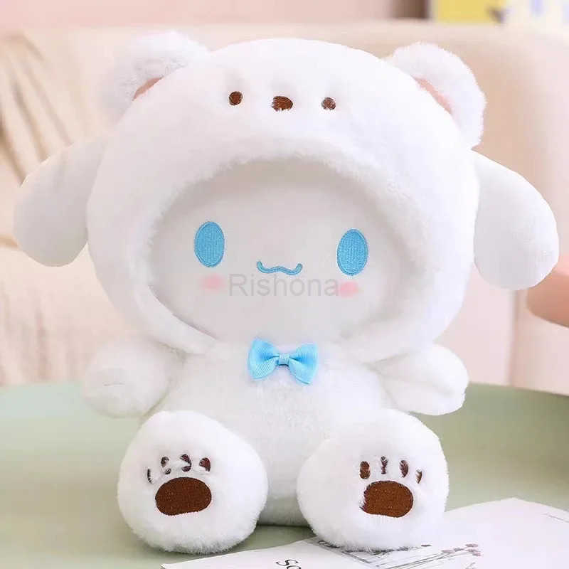 Sanrio Plushies Hello Kitty Cinnamonroll Kuromi Pochacco Stuffed Plush Doll Cos Bear Cute Toys Children Birthday Gifts X250605