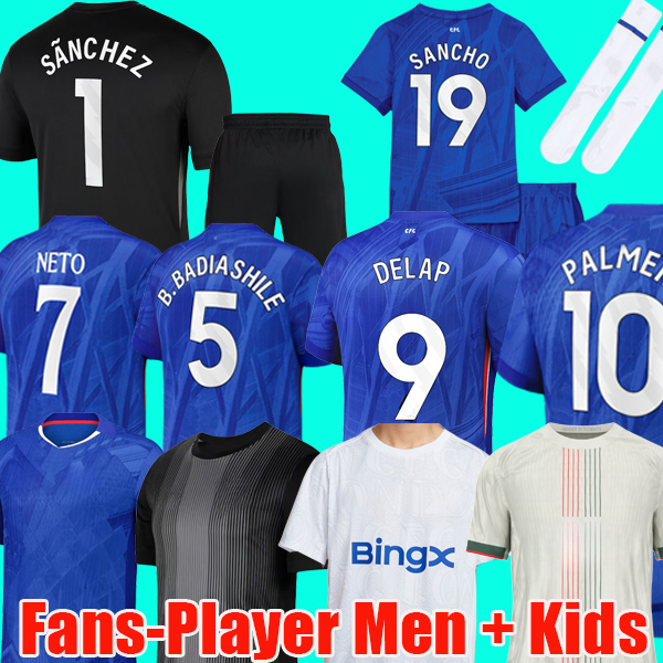 DELAP 25 26 PALMER Caicedo Nkunku Jackson soccer jersey Disasi Fernandez Mudryk JAMES STERLING football shirt men kids sets SANCHO 2025 Pre match