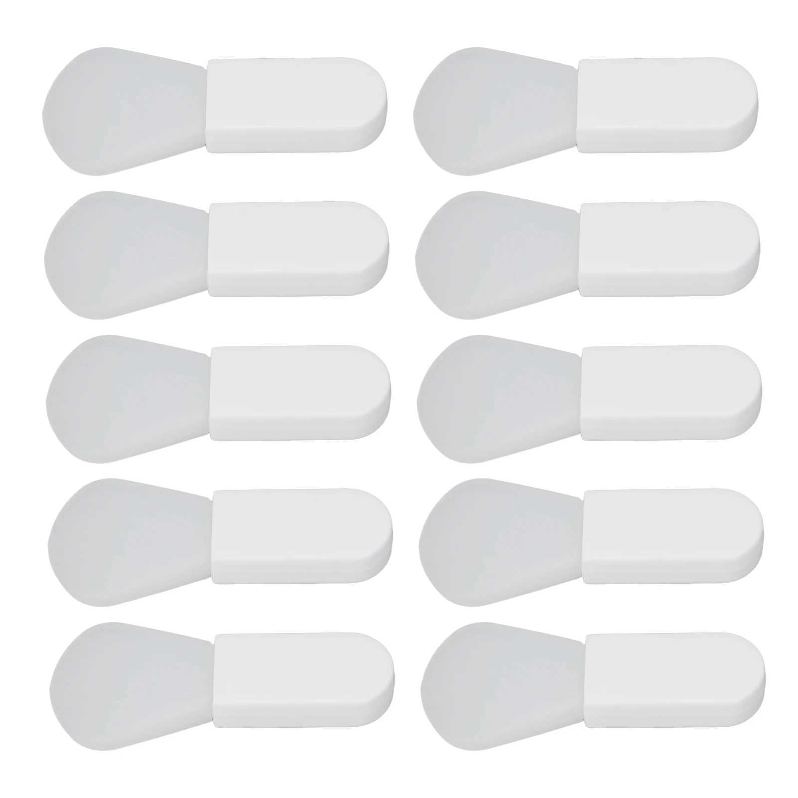 10Pcs Silicone Mask Brush Mini Short Handle Mud Applicator Portable Facial Beauty Tool White Fanshaped Type W250605