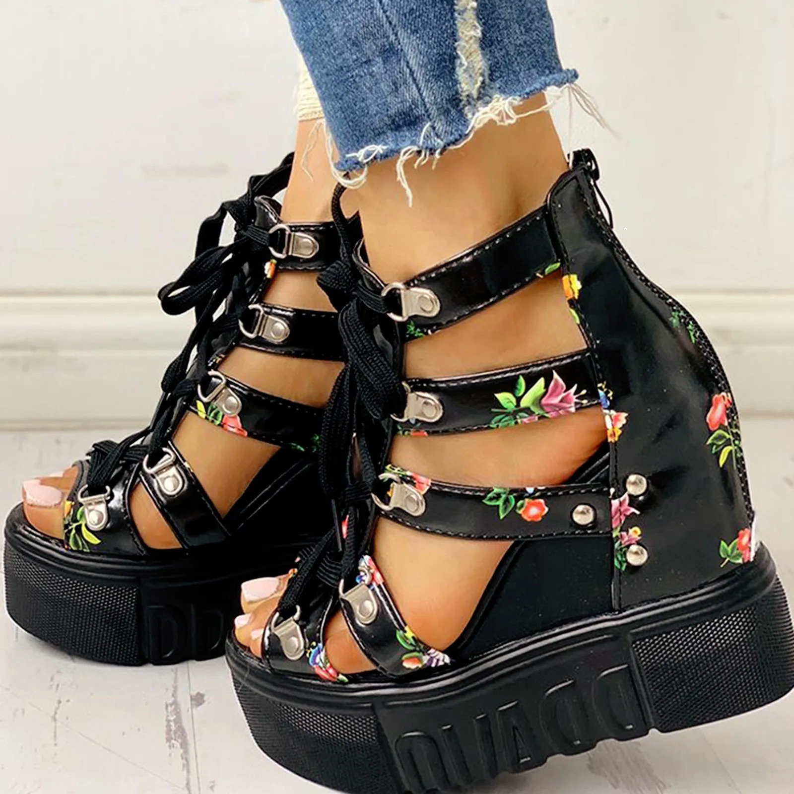 y Woman Sandal Wedge Sandals For Women Platform Shoes Open Toe Casual Dressy Summer Heel 250605