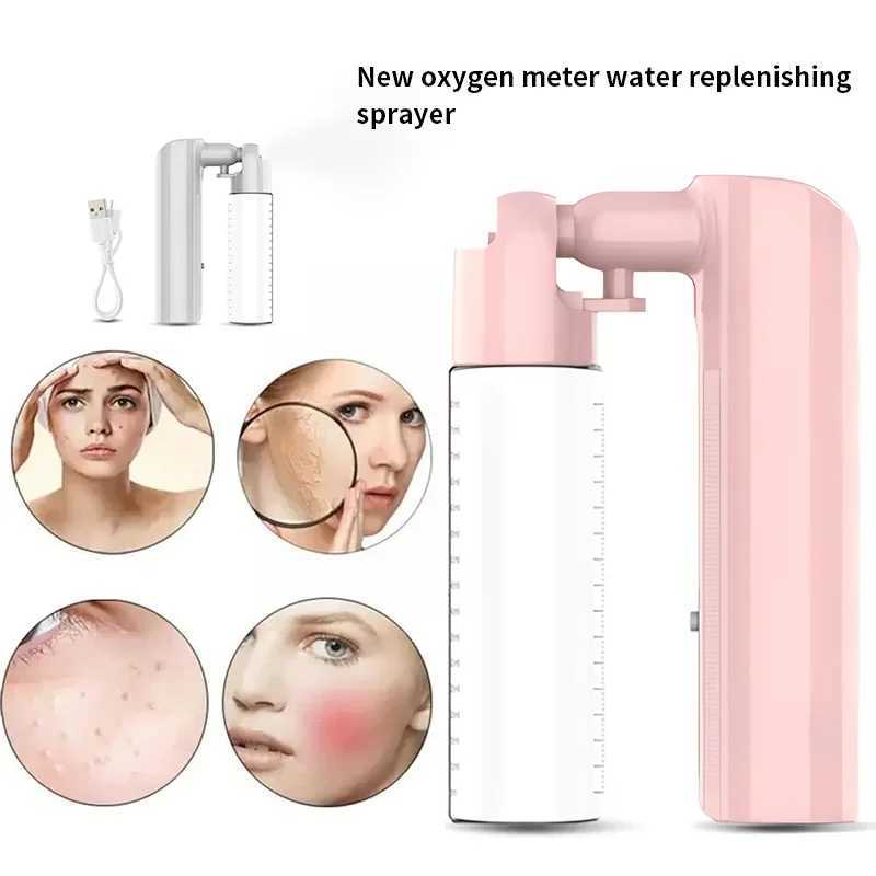 New 80ml Oxygen Injection Instrument Water Replenishing Spray Household Hand-held Face Cold Spray Humidifier Beauty Health XJ250607