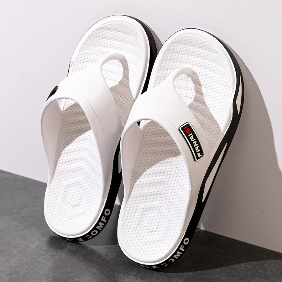 Fashion Mens Slippers Summer Outdoor Flip Flops Non-slip Indoor Bathroom Couple Leisure Beach Shoes Sandals 250605