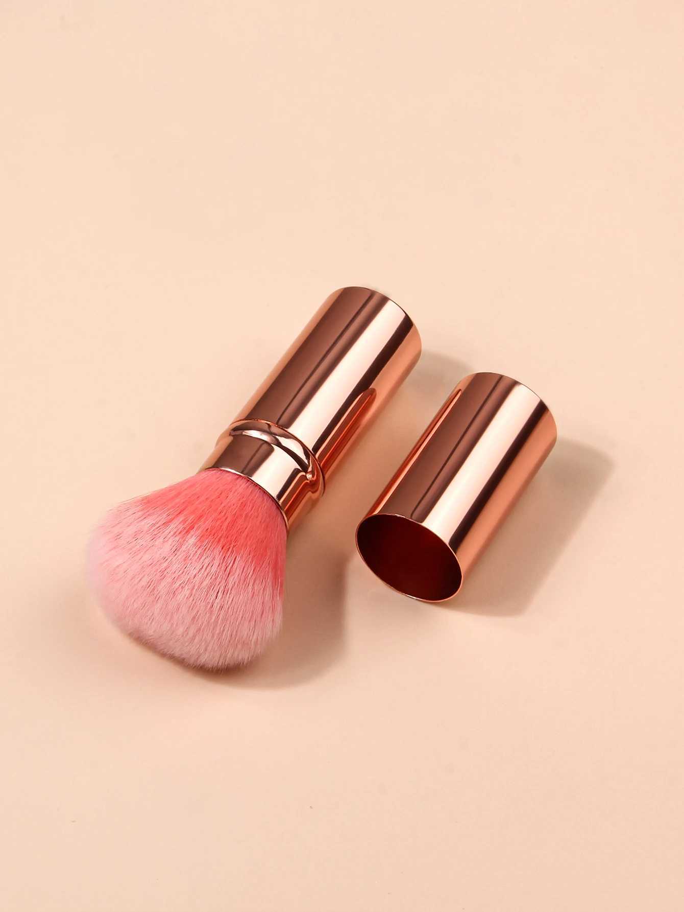 Portable travel Single telescopic Brush Loose Brush Soft B Brush Mushroom Head Powder Setting Brush Multi-functional brush W250605