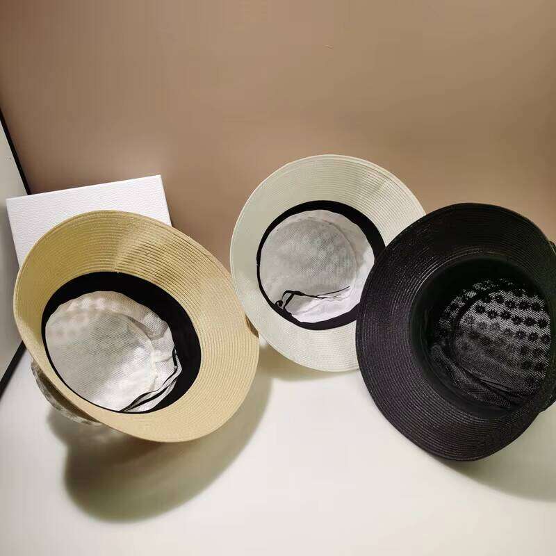 Leisure Sun Visor Straw Lace Floral Beach Bow Foldable Bucket Hat