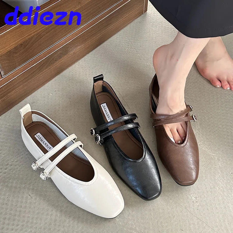 Female Shallow Fashion Buckle Strap Footwear In 2025 Ladies Flats With Shoes Flats Mary Janes Shoes For Women 250603