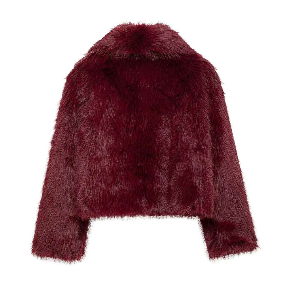 Coats Designer Women European And American Style New Fashion Lapel Temperament Versatile Faux Fur Coat Designer