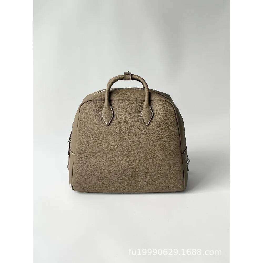 Women's Bags Designer Niche Design Double Shoulder Handmade First Layer Cowhide Large Capacity Computer Bag Commuter Backpack Travel Leisure