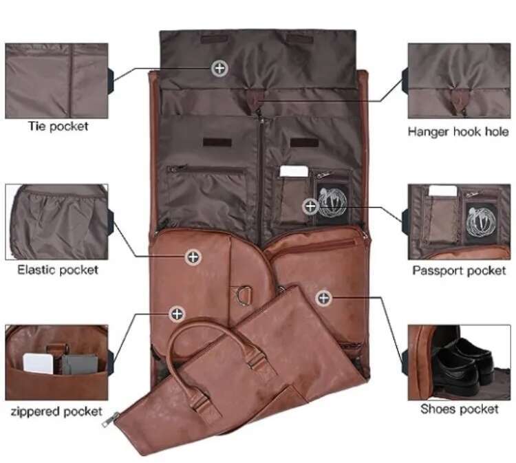 Carry-On Garment Large Duffel Suit Travel Weekend Flight Bag With Shoe Pouch For Men Women