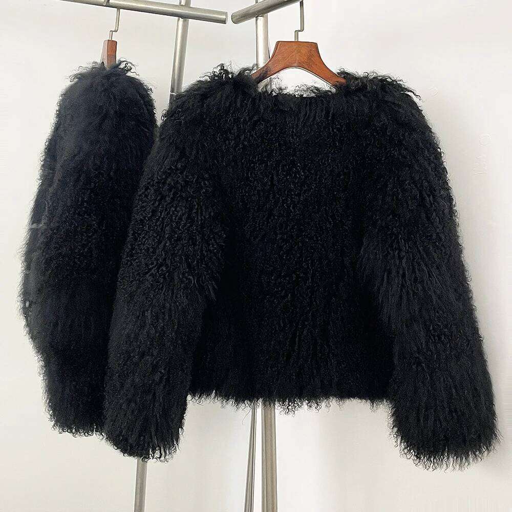 OFTBUY Natural Mongolia Sheep Jacket Women 2025 New Fashion Elegant Winter Clothing Female Warm Thick Real Fur Coat Lady