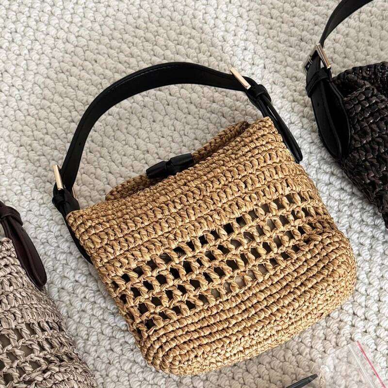 Bohemian Beach Straw Woven Bags For Women Designer Handbags Purses 2025 New In Hollow With Inner Pocket Underarm Shoulder