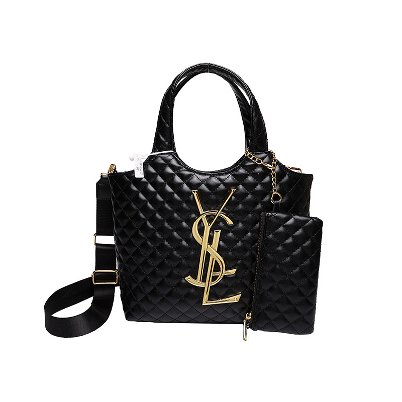 Women's 2025 Tote Bag - Large Capacity Stylish Shoulder and Crossbody Bag Fashionable Rhombus Design for Spring and Summer Commuting
