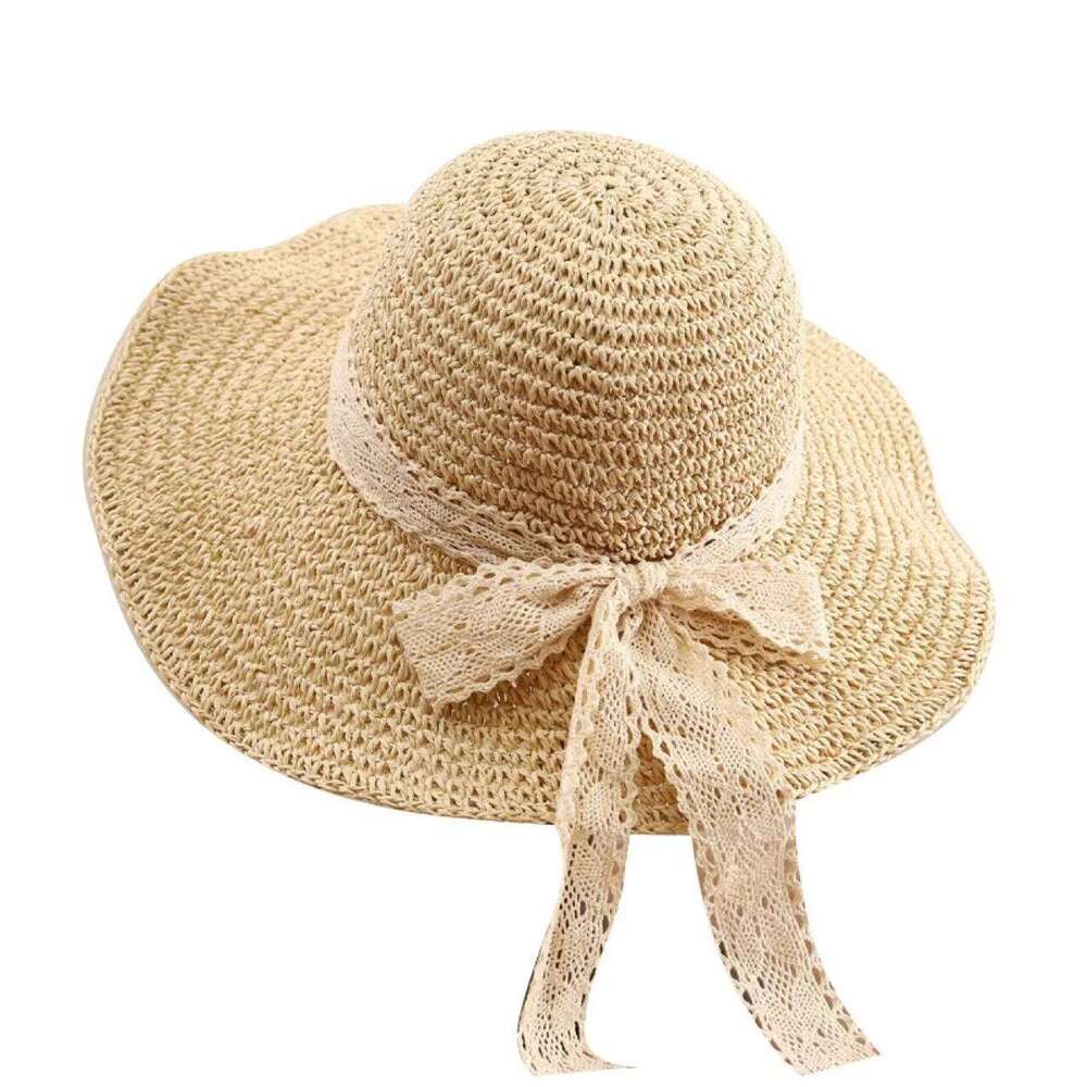 Wholesale Summer Women Wide Brim Sun Protection Promotional Unisex Beach Straw Hats