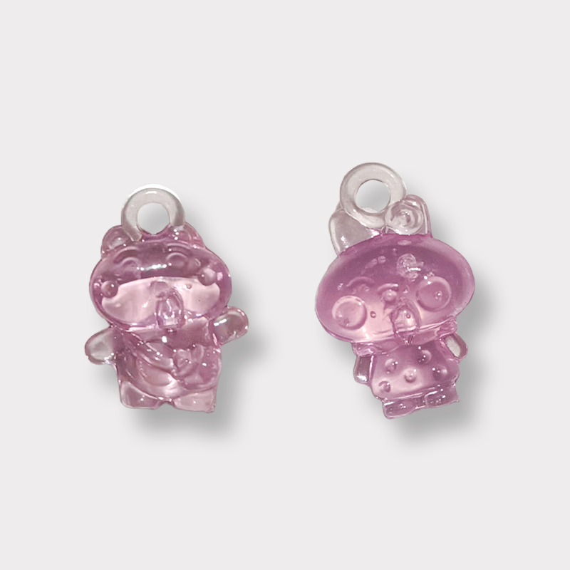New acrylic transparent small delicate strawberry bear style charm small pendant