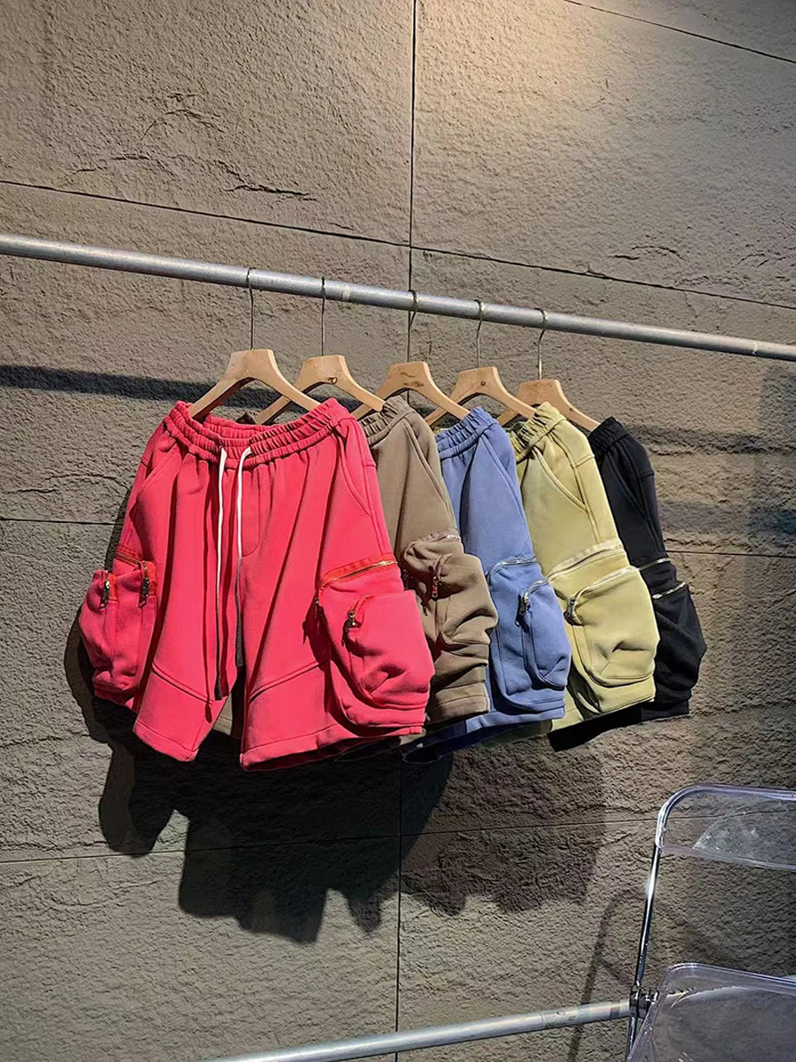 Mauroicardi Spring Summer Loose Casual Soft Baggy Cargo Shorts for Men Elastic Waist Drawstring Short Knee Length Pants Clothes 250604