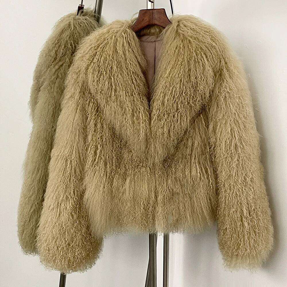 OFTBUY 2025 Winter Clothing Women Natural Mongolia Sheep Fashion Warm Thick Clothes Lady Elegant Real Fur Coat Female