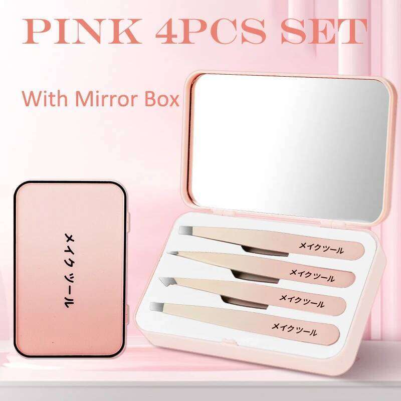 Painless Eyebrow Tweezer Colorful Beauty Fine s Puller Stainless Steel Slanted Eye Brow Clips Removal Makeup Tools free shipping