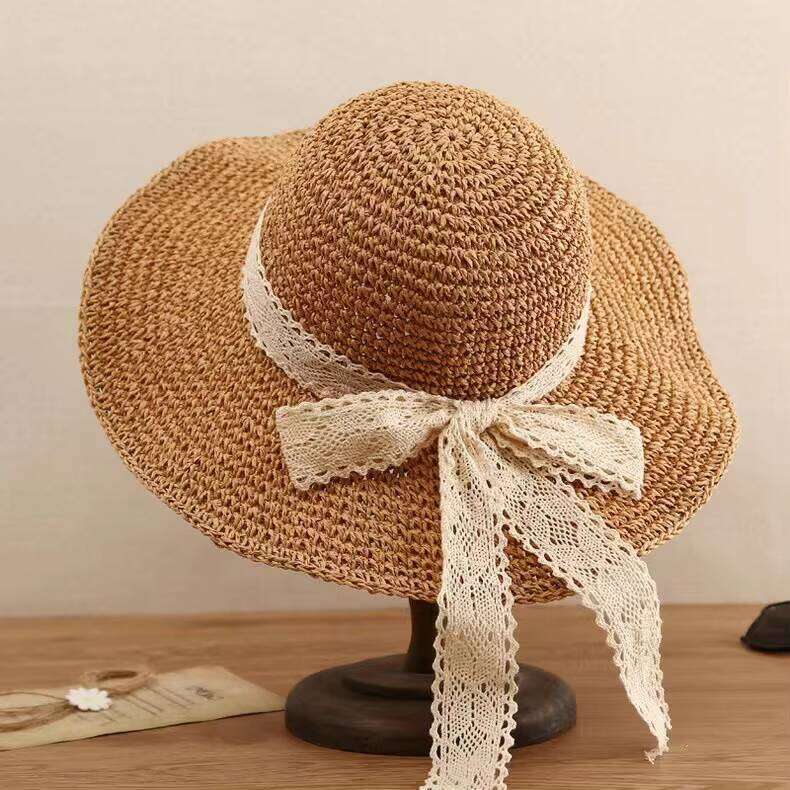 Wholesale Summer Women Wide Brim Sun Protection Promotional Unisex Beach Straw Hats