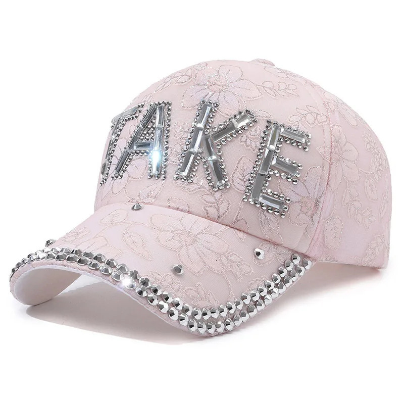 Rhinestone Bling Baseball Cap For Women Fashionable Sun Hat Adjustable Caps Colorful Casual Style Accessory For Outdoor 250603