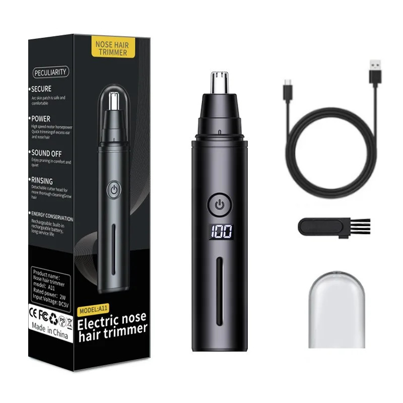 Nose Hair Trimmer USB Charging High Quality Electric Portable Men Mini Nose Hair r Safety Face Hair Cleaning Tool 250604