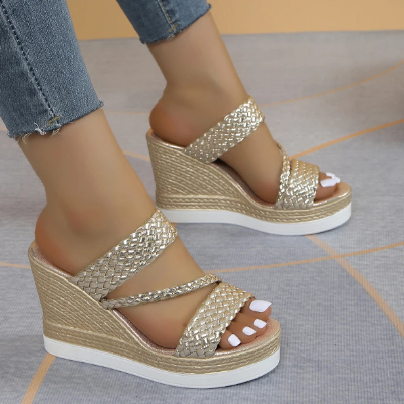 Women Sandals Summer Outdoor Beach Comfortable Shallow Wedges Shoes for ner Casual Sandals 250605
