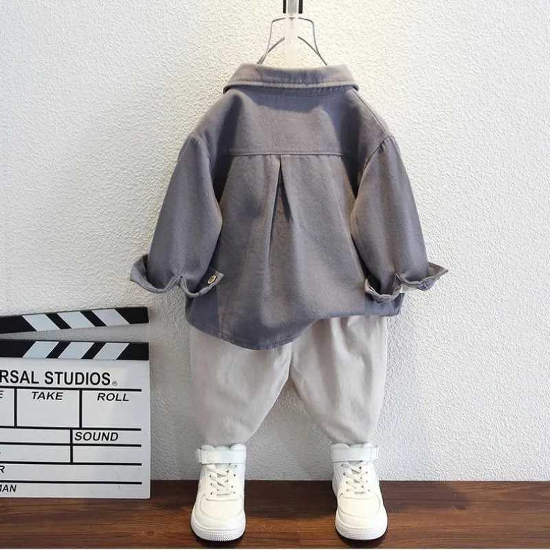 Boys Clothing Set 2023 Spring and Autumn New Baby Long Sleeve Shirts +T-shirt+ Pants 3 Pieces for Kids Outfits R250606