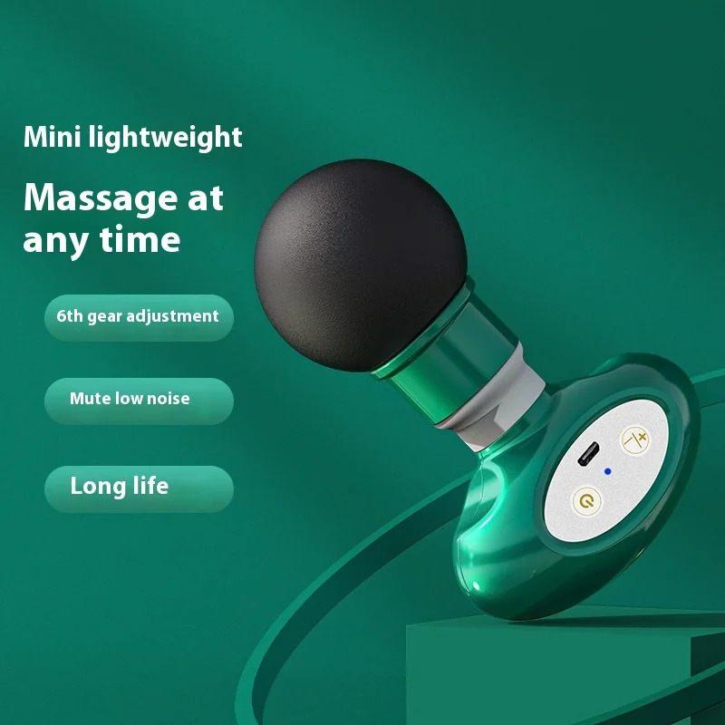 Portable Mini Wireless Massage Gun Home Electric Sports Handheld Fascial Gun Body Deep Tissue Muscle Vibration Fitness Massager 250605