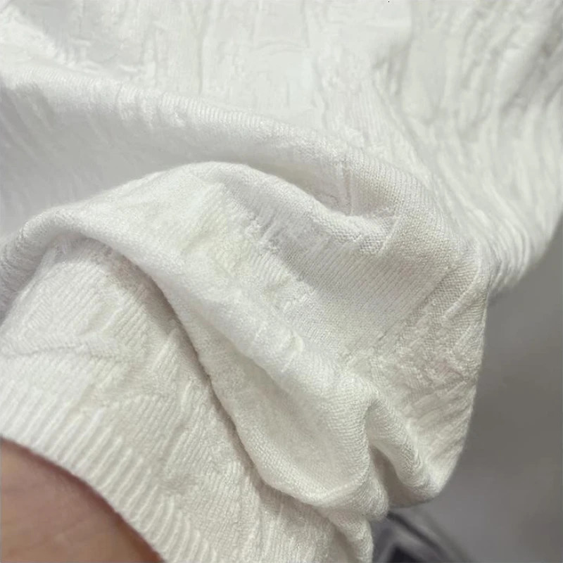 2025 Knitted Halfturtleneck Pullover Bottom Shirts Sweater Jumper Elegant Korean Fashion Short Sleeved Tops Knitwear 250530