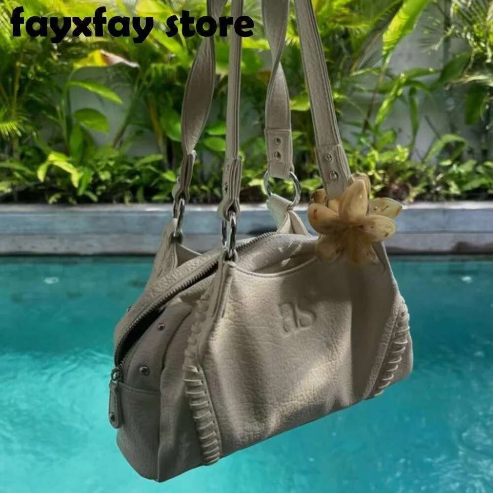 ASON roaming korean ason dumpling skin surface mini motorcycle single shoulder underarm large capacity handbag bag