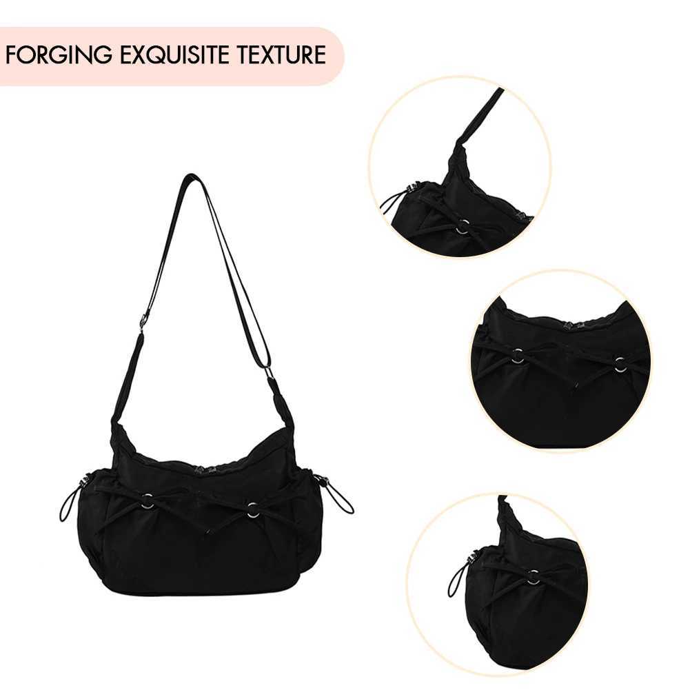 Bow Purse Casual Crossbody Bag Lightweight Stylish Shoulder Bag Crescent Bag for Women XJ250605