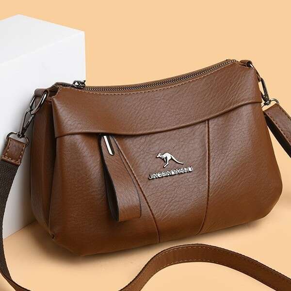 Large Capacity Fashion Single Shoulder Crossbody Textured for Middle-aged Women Commuting Small Square High-end Feel Bag