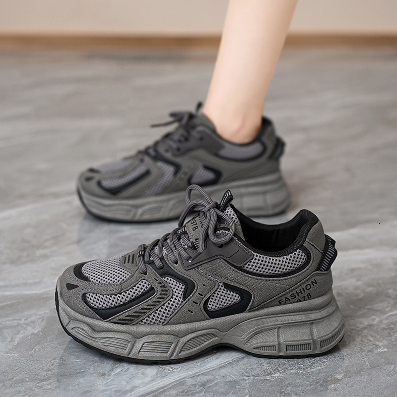 Women S Dad Sneakers Autumn New Breathable Sports Student Korean Style Versatile Thick Sole Height Increasing Casual Running Casual Shoes Shoes Ddmysa