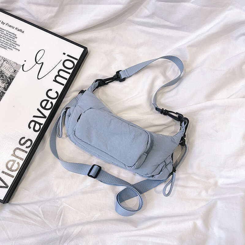 2025 Spring Women's Multi-Pocket Motorcycle Internet Celebrity Same Style Super Popular Solid Color Trendy Versatile Underarm Crossbody Bag