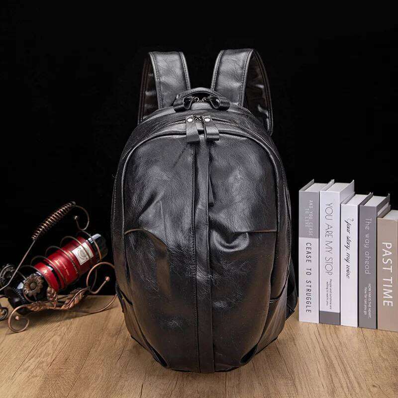 Vintage Leather Backpack Casual Daypack Backpacks For Men Women 14 Inch Laptop Bag Large Capacity Travel Hiking Camping Rucksack 2025/06/05